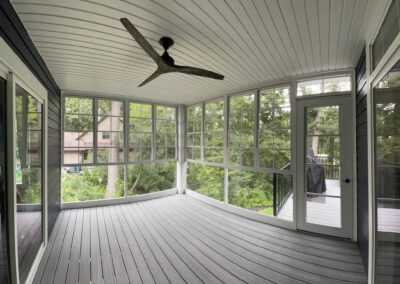 Eze Breeze Patio Enclosure with Westbury Glass Railing