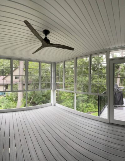 Eze Breeze Patio Enclosure with Westbury Glass Railing